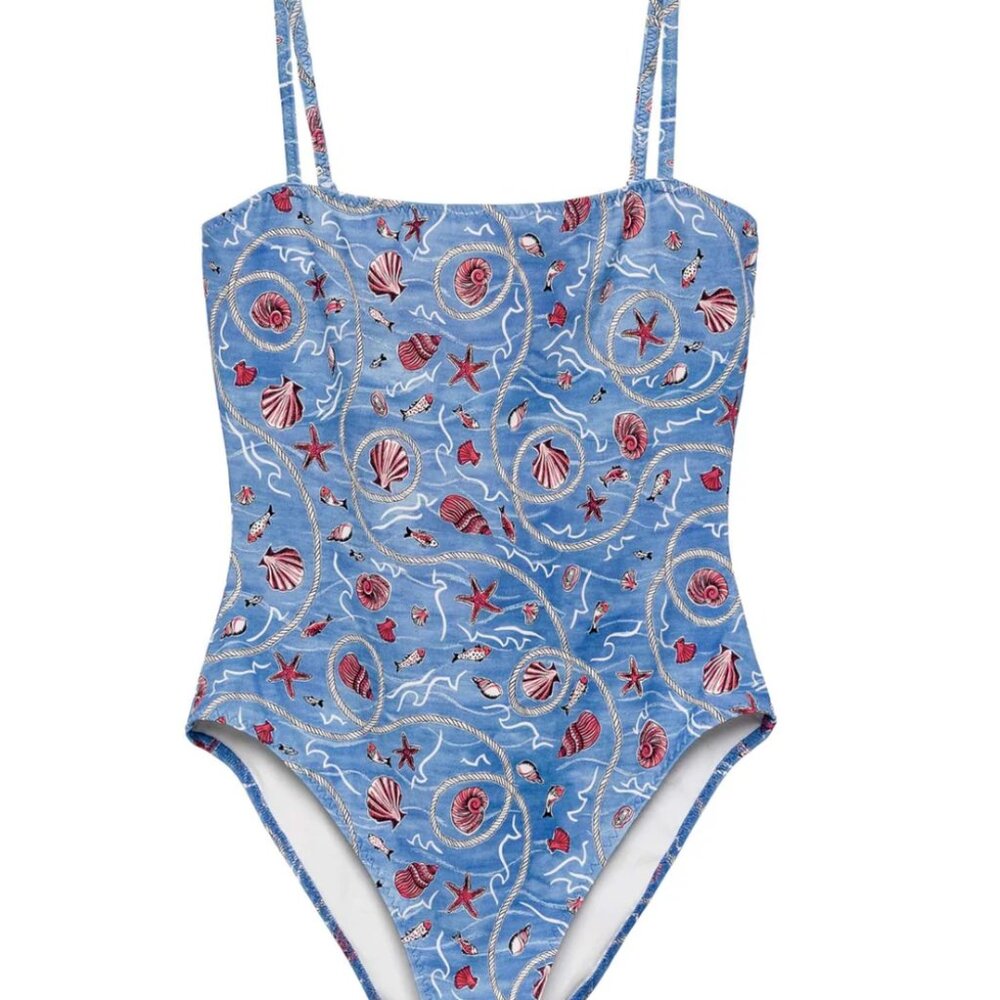 BNWT Doen Marbella Maillot in Liberty Fabric Size Small